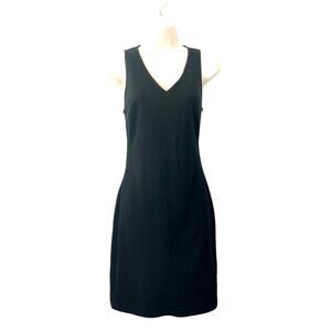 A New Day Black Sleeveless V Neck Dress A Line Design Soft Breathable Fabric